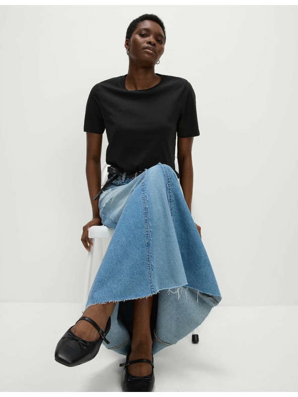 Marks & Spencer Crna ženska pamučna basic majica Marks & Spencer