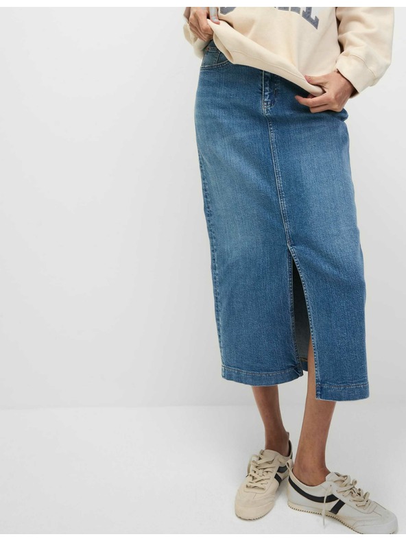 Marks & Spencer Marks & Spencer tamnoplava midi traper suknja