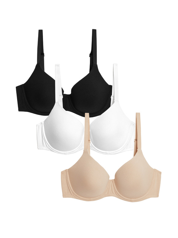 Marks & Spencer Set od 3 obična grudnjaka s punim košaricama i žicom, veličina A-E Marks & Spencer bež