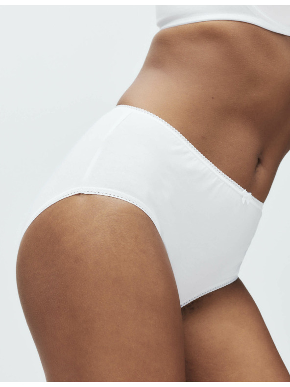 Marks & Spencer Midi gaćice od pamuka s Lycra®, 5 kom u pakiranju Marks & Spencer bijele