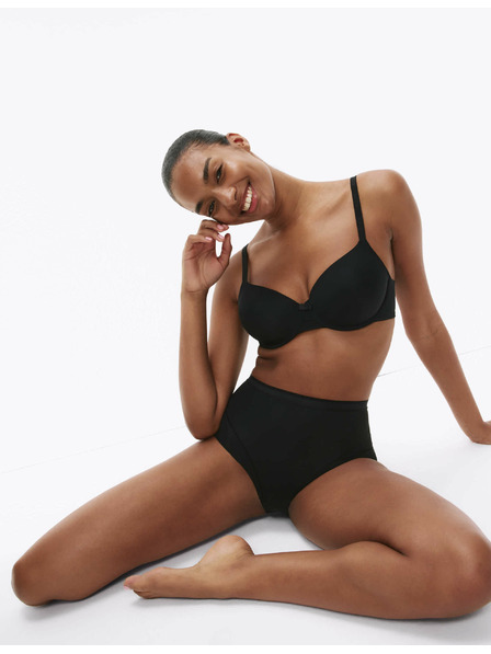 Marks & Spencer Marks & Spencer gaćice s visokim strukom, bez vidljivog ruba, lagano stezanje, 2 pakiranja, crne