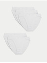 Marks & Spencer Marks & Spencer High Cut Cotton Lycra® 5 gaćica Bijele