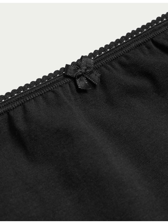 Marks & Spencer Midi gaćice od pamuka s lycra®, 5 kom u pakiranju Marks & Spencer crne