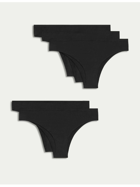 Marks & Spencer Brazilske modalne gaćice, bez vidljivih rubova, 5 kom u pakiranju Marks & Spencer crne