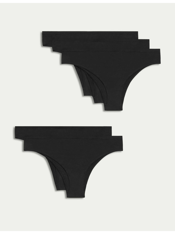 Marks & Spencer Brazilske modalne gaćice, bez vidljivih rubova, 5 kom u pakiranju Marks & Spencer crne