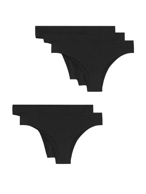 Marks & Spencer Brazilske modalne gaćice, bez vidljivih rubova, 5 kom u pakiranju Marks & Spencer crne