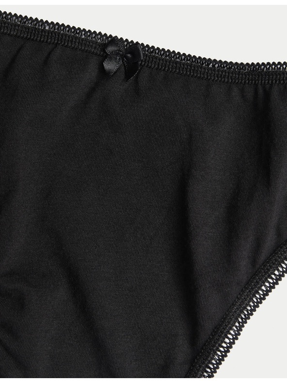 Marks & Spencer Marks & Spencer High Cut Cotton Lycra® gaćice od 5 komada, crne