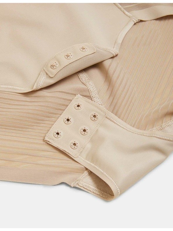 Marks & Spencer Nosite vlastiti grudnjak Body Marks & Spencer Beige Sheer Striped Reinforcement Body