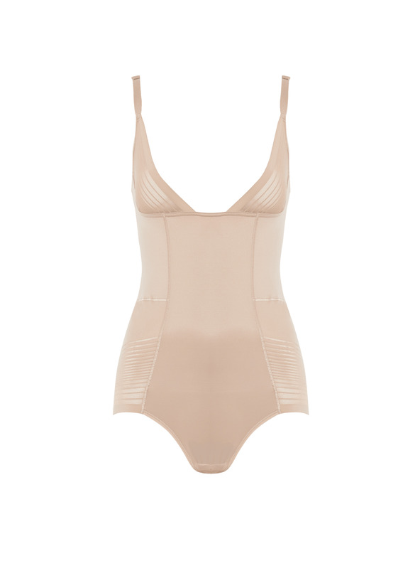 Marks & Spencer Nosite vlastiti grudnjak Body Marks & Spencer Beige Sheer Striped Reinforcement Body