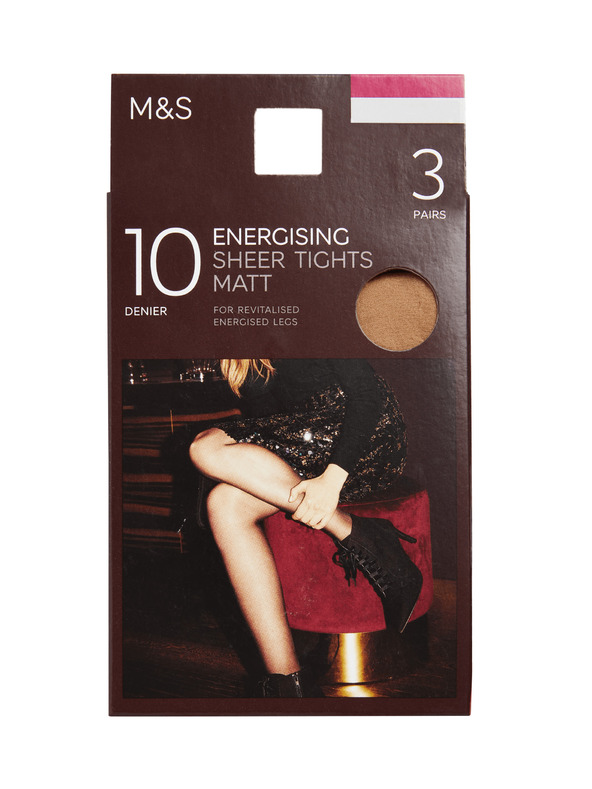Marks & Spencer Set od 3 para prozirnih tajica 10 DEN s tehnologijom Energizing Marks & Spencer bež
