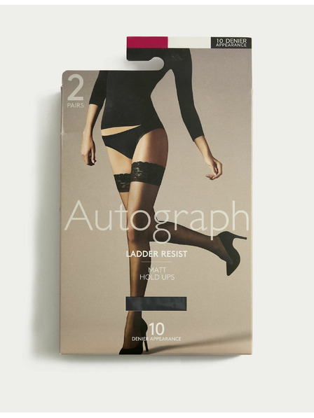 Marks & Spencer Set od dva para ženskih mat samodržećih tajica u crnoj boji 10 DEN Marks & Spencer