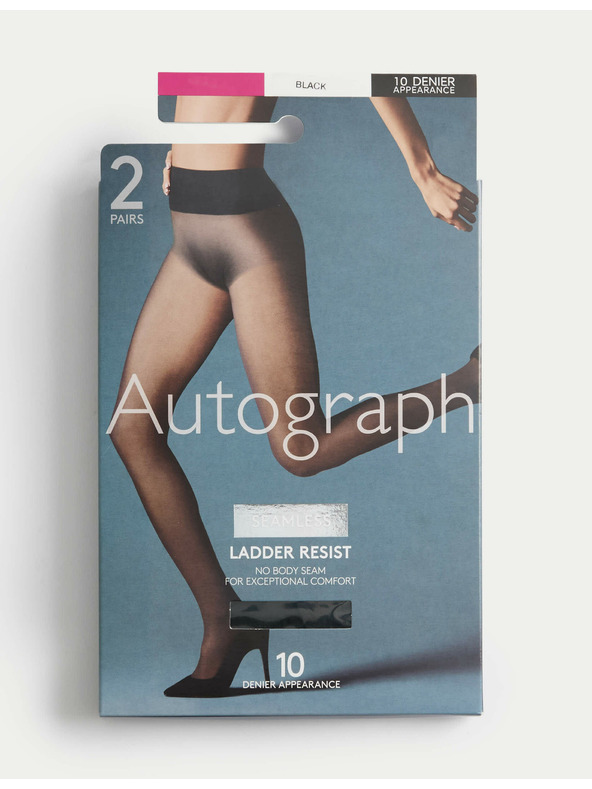 Marks & Spencer Set od dva para ženskih bešavnih tajica u crnoj boji 10 DEN Marks & Spencer