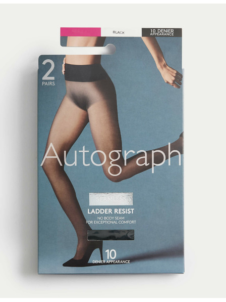 Marks & Spencer Set od dva para ženskih bešavnih tajica u crnoj boji 10 DEN Marks & Spencer