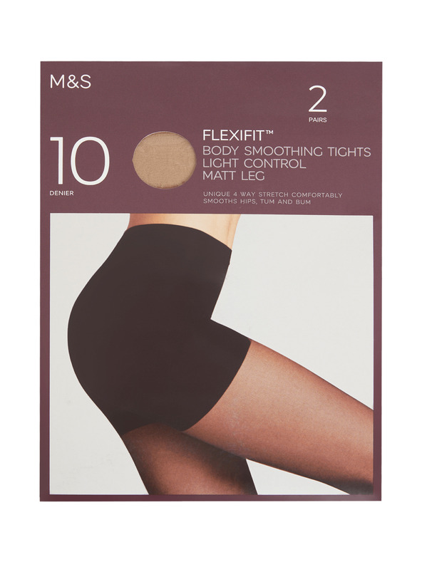 Marks & Spencer Flexifit™ prozirne tajice, lagano učvršćuju, 10 DEN, 2 paketa Marks & Spencer Beige