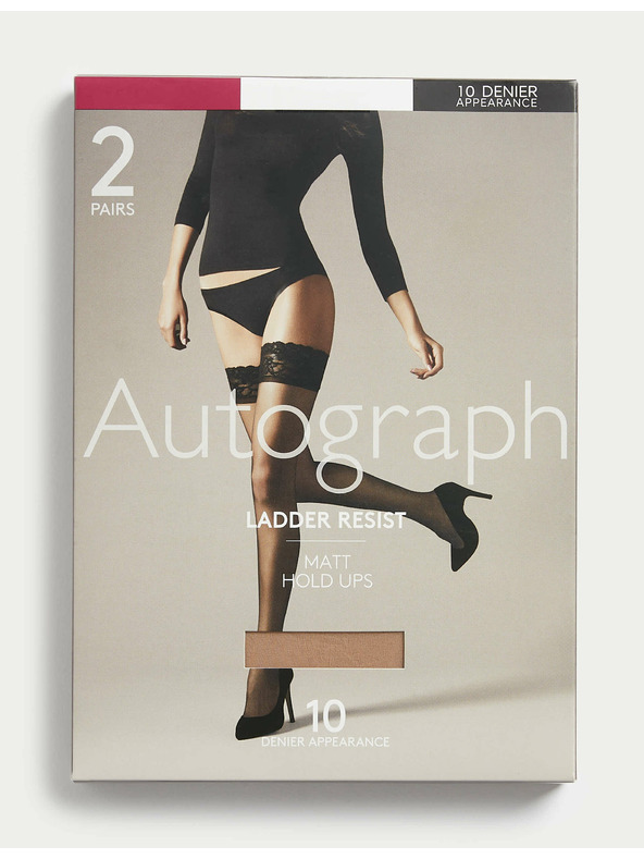 Marks & Spencer Set od dva para ženskih mat samodržećih tajica u tjelesnoj boji 10 DEN Marks & Spencer