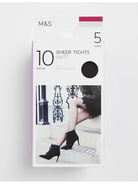 Marks & Spencer Tamno sive ženske tajice 10 DAY, 5 pari u pakiranju Marks & Spencer