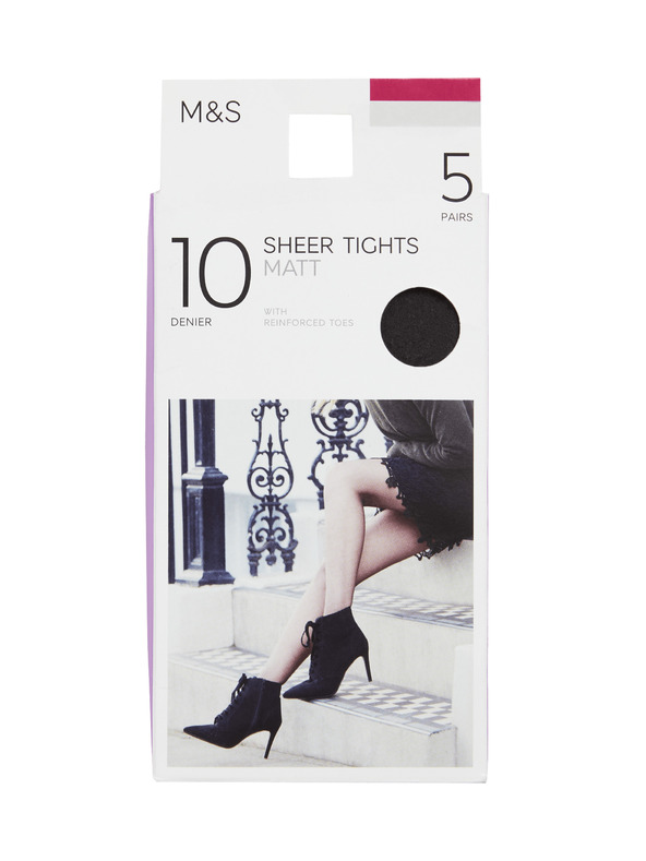 Marks & Spencer Tamno sive ženske tajice 10 DAY, 5 pari u pakiranju Marks & Spencer