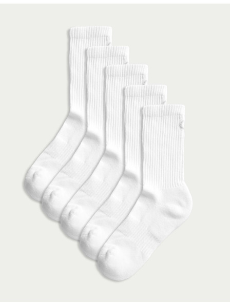 Marks & Spencer Set od pet pari ženskih sportskih čarapa u bijeloj boji marke Marks & Spencer
