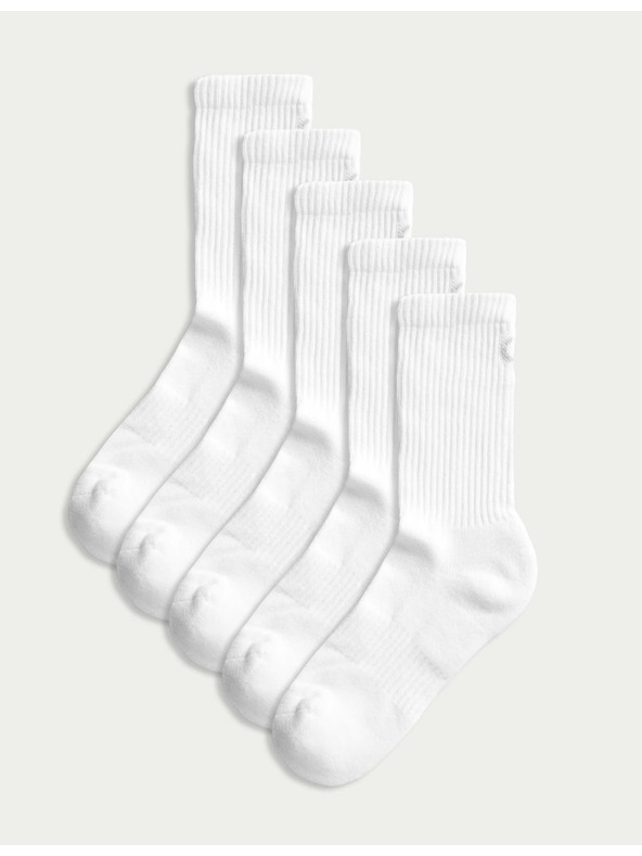 Marks & Spencer Set od pet pari ženskih sportskih čarapa u bijeloj boji marke Marks & Spencer