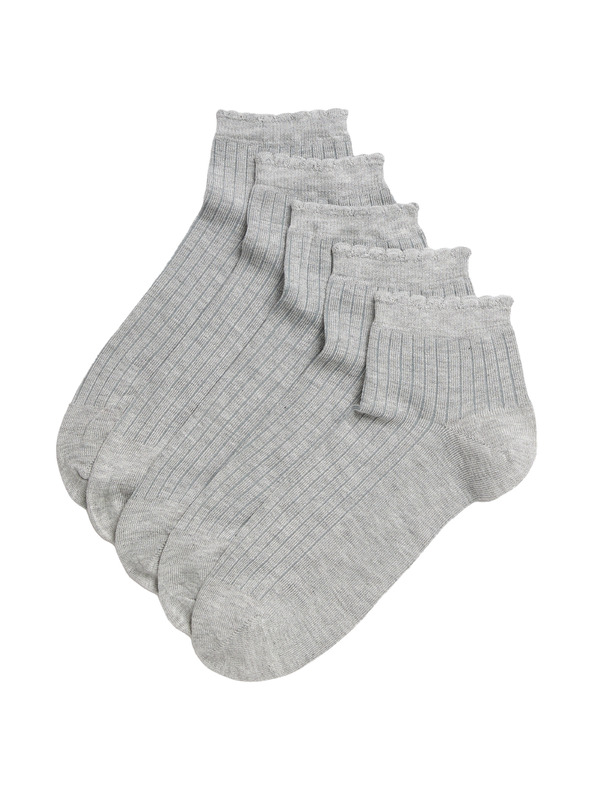 Marks & Spencer 5 pari bešavnih čarapa do gležnja Marks & Spencer sive