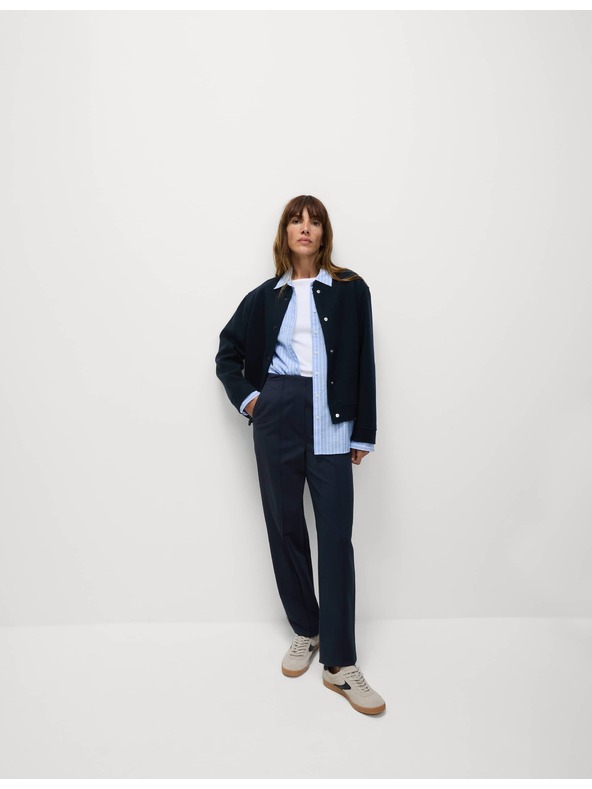 Marks & Spencer Marks & Spencer tamnoplave ženske hlače