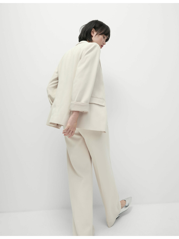 Marks & Spencer Jednoredna jakna širokog kroja Marks & Spencer bež boje