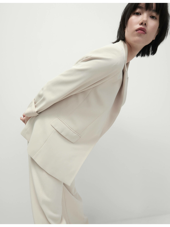 Marks & Spencer Jednoredna jakna širokog kroja Marks & Spencer bež boje