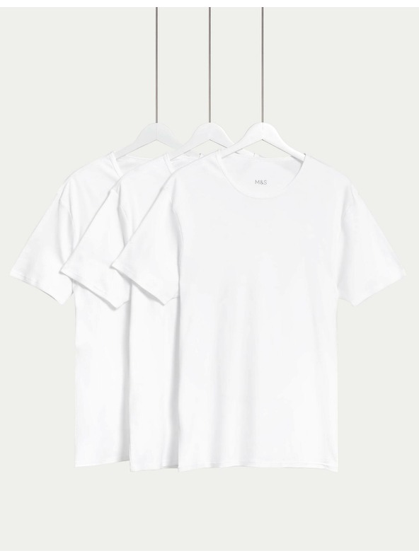 Marks & Spencer Set od tri bijele Marks & Spencer muške majice