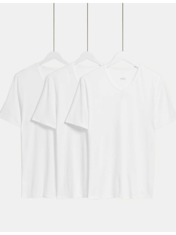 Marks & Spencer Set od tri bijele Marks & Spencer muške majice