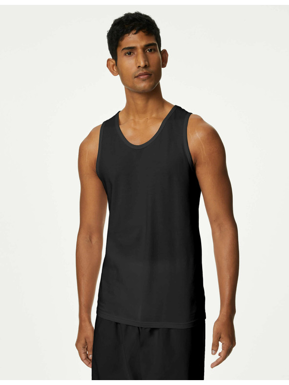 Marks & Spencer Komplet od tri muške osnovne majice bez rukava u crnoj boji s Cool & Fresh™ tehnologijom Marks & Spencer