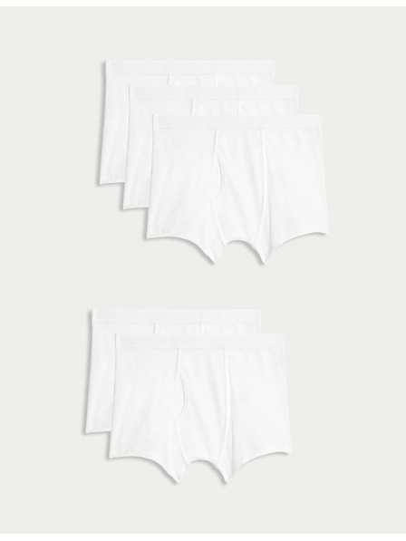 Marks & Spencer Rastezljive pamučne gaćice s Cool & Fresh™ tehnologijom, 5 kom Marks & Spencer bijele