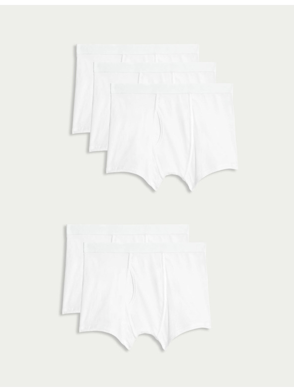 Marks & Spencer Rastezljive pamučne gaćice s Cool & Fresh™ tehnologijom, 5 kom Marks & Spencer bijele