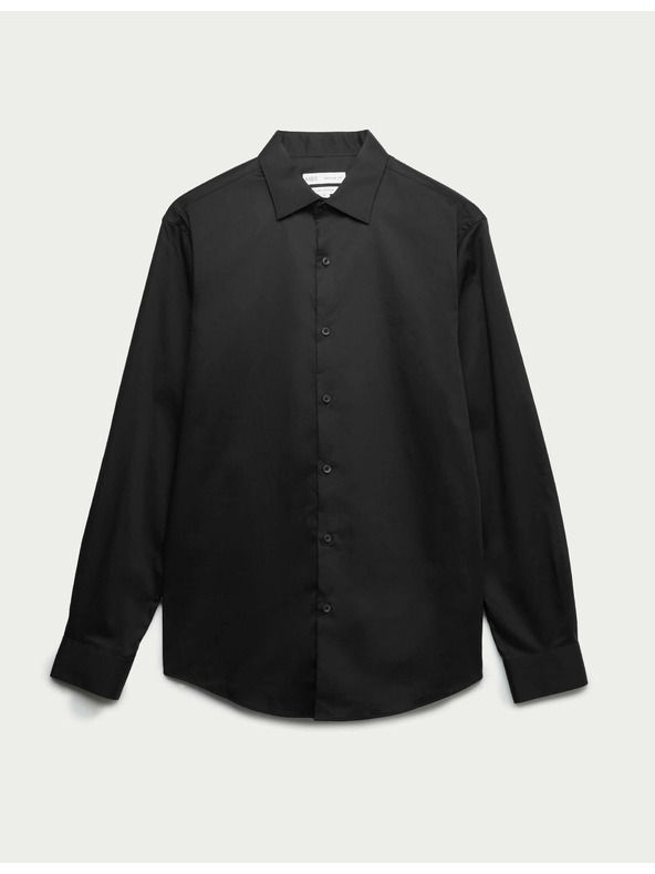 Marks & Spencer Marks & Spencer crna muška pamučna košulja