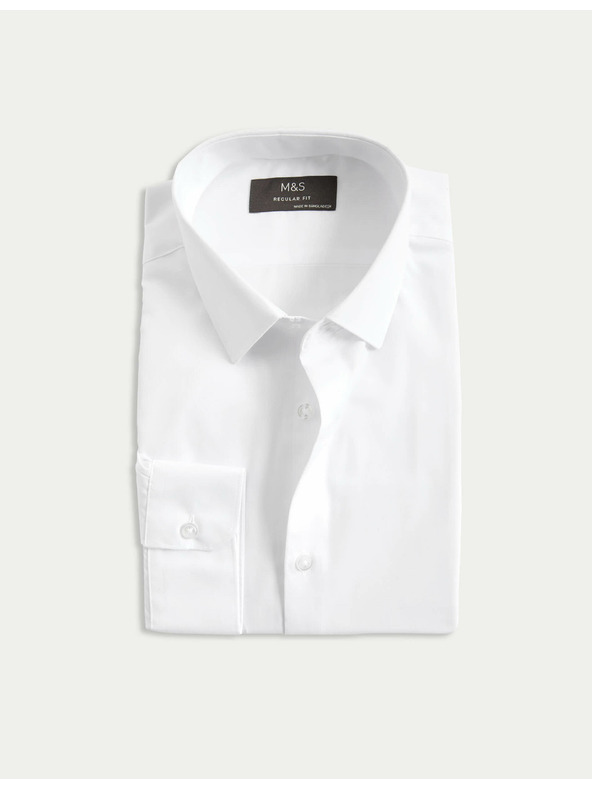 Marks & Spencer Marks & Spencer White Easy Iron Regular Kroj košulja