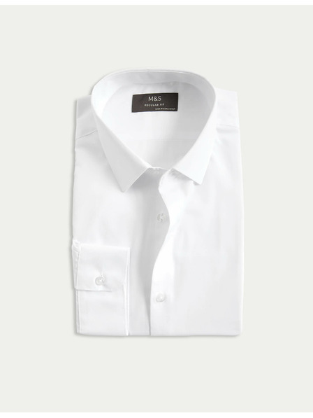Marks & Spencer Marks & Spencer White Easy Iron Regular Kroj košulja