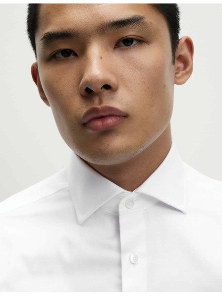 Marks & Spencer Marks & Spencer bijela uska košulja od pamučnog kepera s duplim manšetama