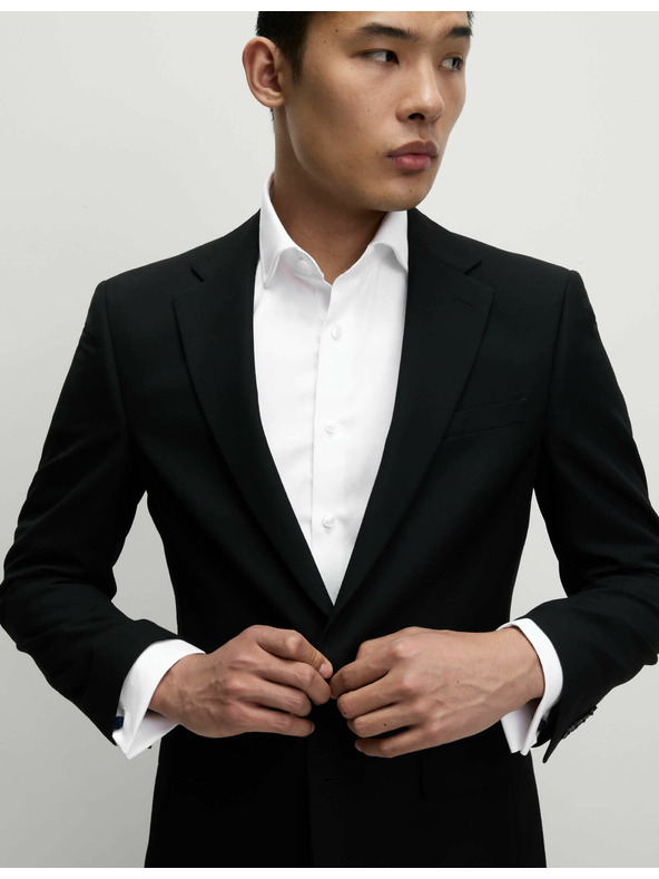 Marks & Spencer Marks & Spencer bijela uska košulja od pamučnog kepera s duplim manšetama