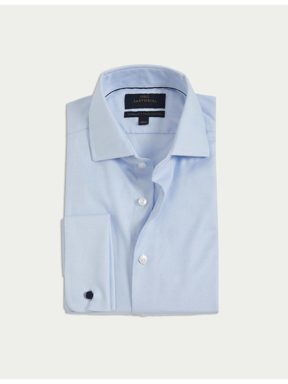 Marks & Spencer Marks & Spencer keper košulja s dvostrukim manšetama od luksuznog pamuka blago pripijenog kroja