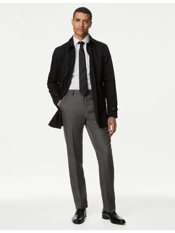 Marks & Spencer Glatke hlače za velike i visoke figure, regularnog kroja Marks & Spencer sive