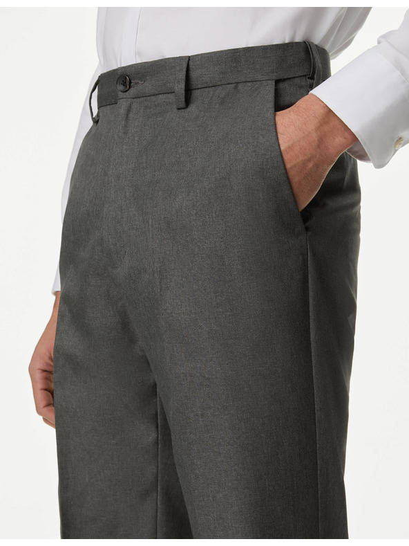 Marks & Spencer Glatke hlače za velike i visoke figure, regularnog kroja Marks & Spencer sive