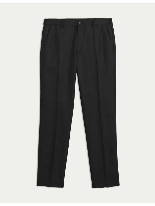 Marks & Spencer Glatke hlače za velike i visoke figure, regularnog kroja Marks & Spencer crne