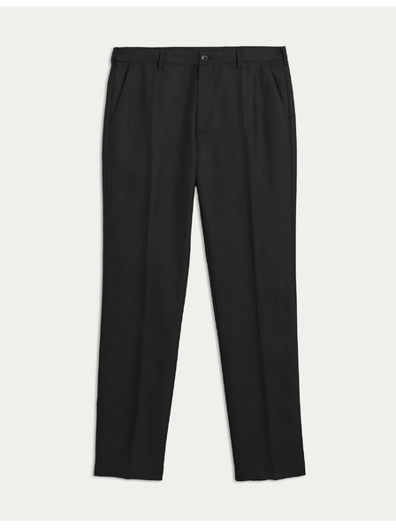 Marks & Spencer Glatke hlače za velike i visoke figure, regularnog kroja Marks & Spencer crne