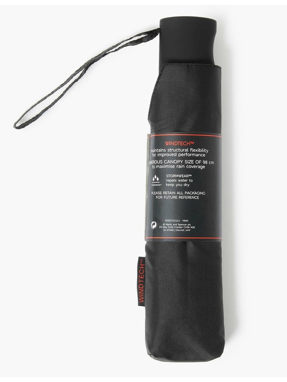 Marks & Spencer Kišobran od recikliranog poliestera s Windtech™ tehnologijom Marks & Spencer crne boje