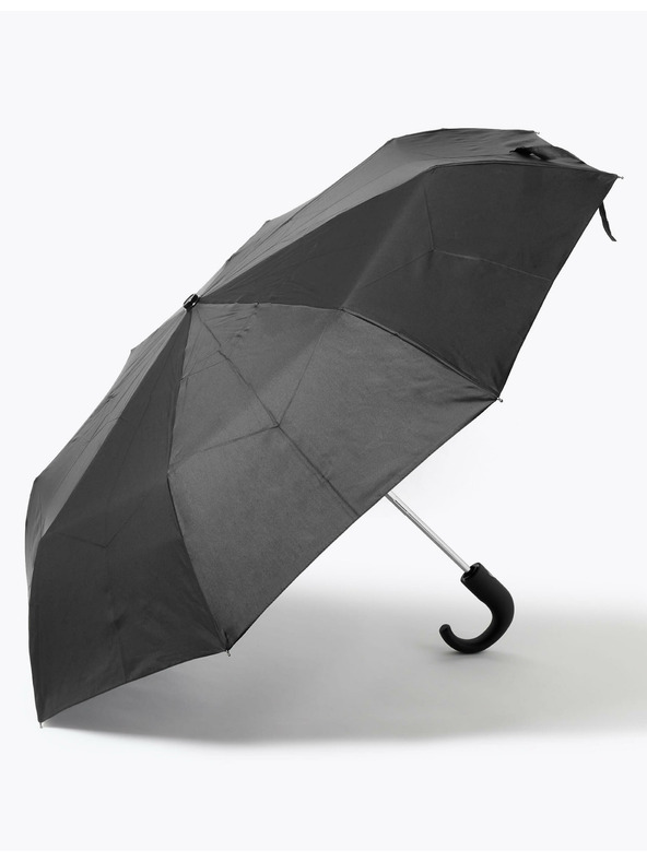 Marks & Spencer Marks & Spencer Windtech™ kišobran od crnog recikliranog poliestera sa zakrivljenom ručkom