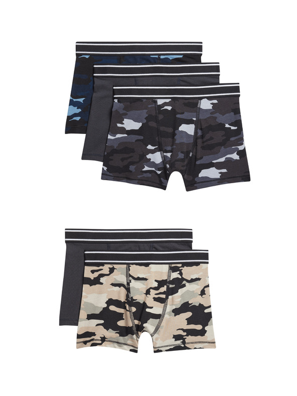 Marks & Spencer Pamučne maskirne hlače s rastezljivim paketom od 5 komada (5-16 godina) Marks & Spencer