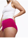 Marks & Spencer Stoma pamučne gaćice do struka, 3 kom Marks & Spencer ružičaste