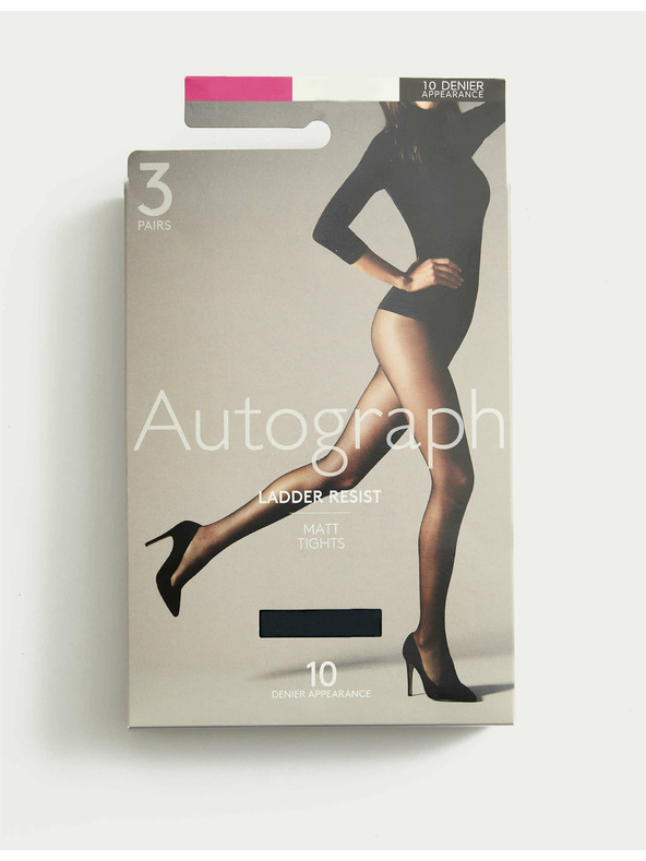 Marks & Spencer Uske i mat tajice 10 DEN, 3 kom Marks & Spencer crne