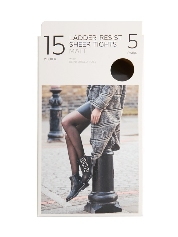 Marks & Spencer Tajice i mat 15 DEN, 5 kom u pakiranju Marks & Spencer crne