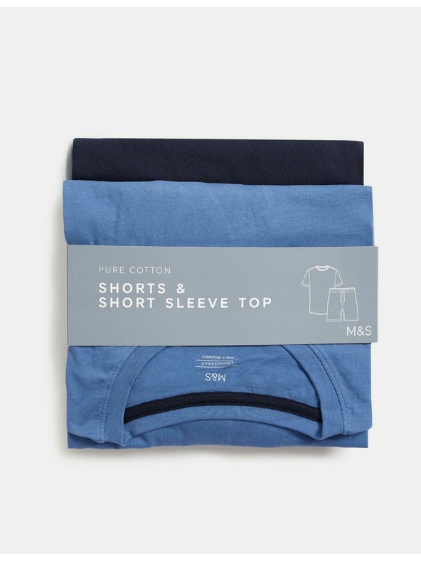 Marks & Spencer Plava muška kratka pidžama Marks & Spencer