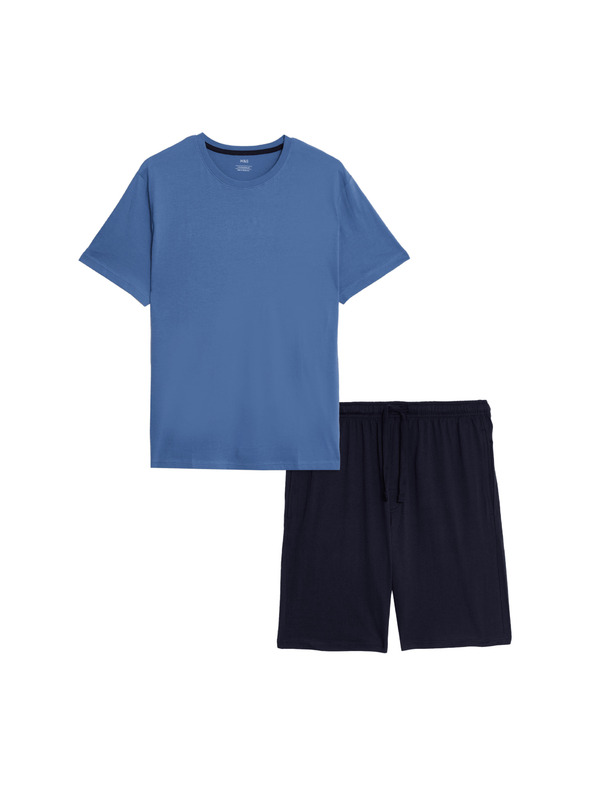 Marks & Spencer Plava muška kratka pidžama Marks & Spencer